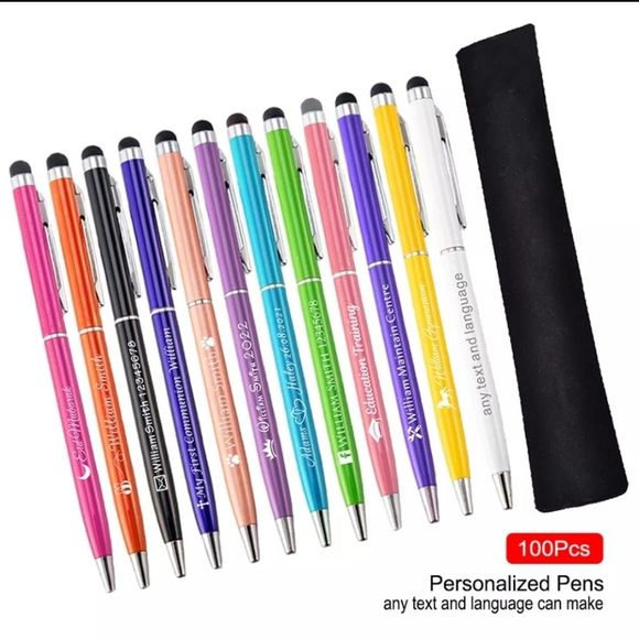 50 CUSTOM METAL🖊PEN & STYLUS W/UR CLOSET NAME & LINK GREAT FOR PARTY FAVORS TOO - Picture 3 of 11